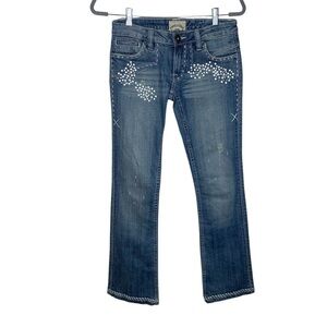 Angel Jeans USA Y2K Embellished Details Semi Flare Jeans Size 3